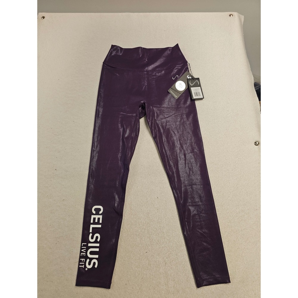 TLF Diamond 2.0 Leggings Regal Purple Chrome Celsius Live Fit Metallic Womens M